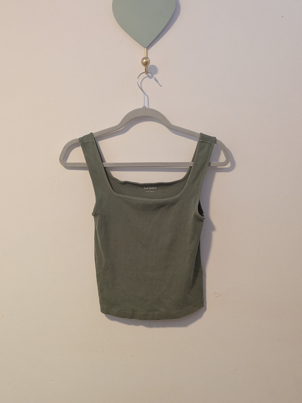 Old Navy Olive Square-Neck Tank with Wide Straps
